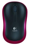 Logitech myš Wireless Mouse M185 / optická / 3 tlačidlá / červená-čierna (910-002237)