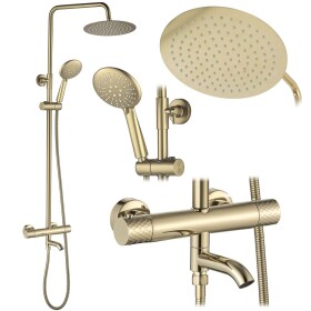 REA - Sprchová sada s termostatom LUNGO Diamond - Gold REA-P5960