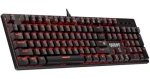 QUEST GK-596 čierna / Herná klávesnica / Mechanická / RGB podsvietenie / Drôtová / Anti-ghosting / 104 kláves (45597)