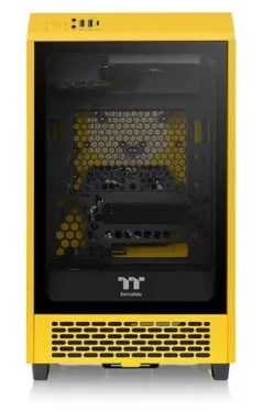 Thermaltake The Tower 200 tmavo žltá / Skriňa / Mini-ITX / 1x USB-C 3.2 / 2x USB-A / bez zdroja / priehľadná bočnica (CA-1X9-00S4WN-00)