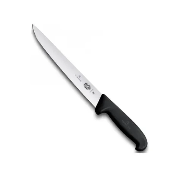 VICTORINOX Fibrox čierna / Vykrvovací nôž / 25 cm / hladké ostrie (5.5503.25)