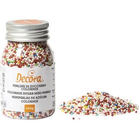Cukrové zdobenie mini perličky 1,5 mm farebné, 100 g - Decora - Decora