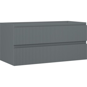 MEXEN/S - Rivel kúpeľňová skrinka pod umývadlo 100, 2 zásuvky, reliéf, grafit mat 91A20-10047-2-BFF66