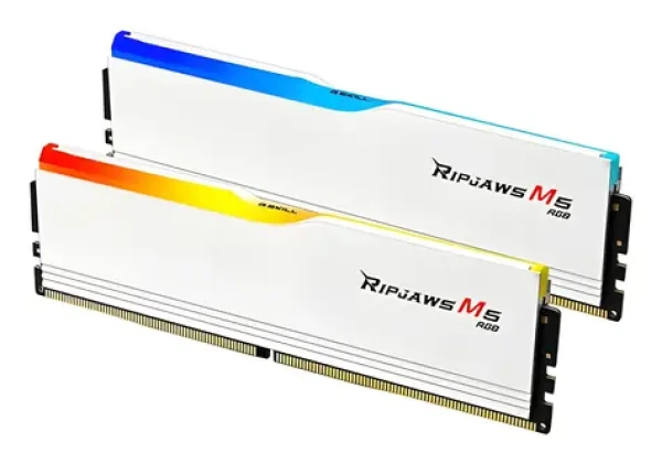 G.Skill Ripjaws M5 RGB 64GB (2x32GB) 6000 MHz biela / DDR5 / CL32 / 1.4V / Non-ECC / Unbuffered / XMP 3.0 (F5-6000J3238G32GX2-RM5RW)