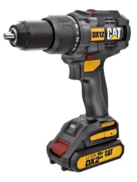 Caterpillar DX12 / Aku príklepová vŕtačka / 18V / 13mm skľučovadlo / 2000 ot-min / 65 Nm / 2 x 2.0 Ah (6943475884475)