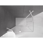 MEXEN/S - Velar Duo štvorcový sprchovací kút 100 x 90, transparent, biela 871-100-090-02-20