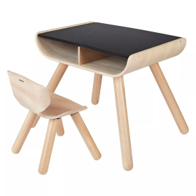 PlanToys PlanToys Detský stolík so stoličkou - čierny