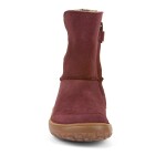 Dievčenské zimné barefoot topánky TEX SUEDE Bordeaux G3160250-1 - 33