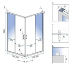REA/S - Sprchovací kút City 80x80 Black So sprchovou čiernou vaničkou Savoy KPL-K7448