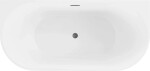 MEXEN - OVAL voľne stojaca vaňa 140x75, biela bez krytky prepadu a zátky 52671407500-SS