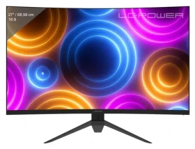 27" LC-Power LC-M27QC čierna / Monitor / VA / QHD 2560x1440 / 180Hz / zakrivený / FreeSync Premium (LC-M27QC)