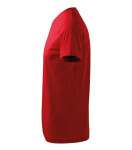 Ťažké tričko s výstrihom do V unisex červené 2XL