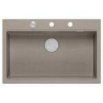 Quadron - Granitový drez MARC 110 WORKSTATION Beige Zlatá zátka ZLE-09046