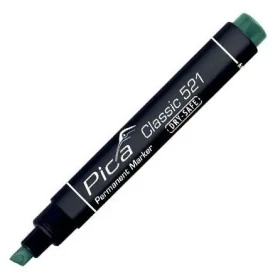 Pica-Marker permanentný popisovač zelená / Popisovač permanentný / klinový hrot / 2-6 mm / 10 ks (521/36)