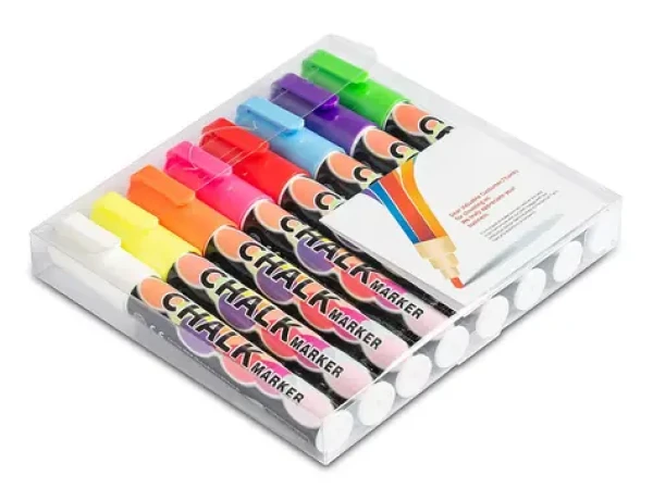 OEM Kriedové popisovače na stierateľné povrchy - sada 8 farieb (DI-104-fluo)