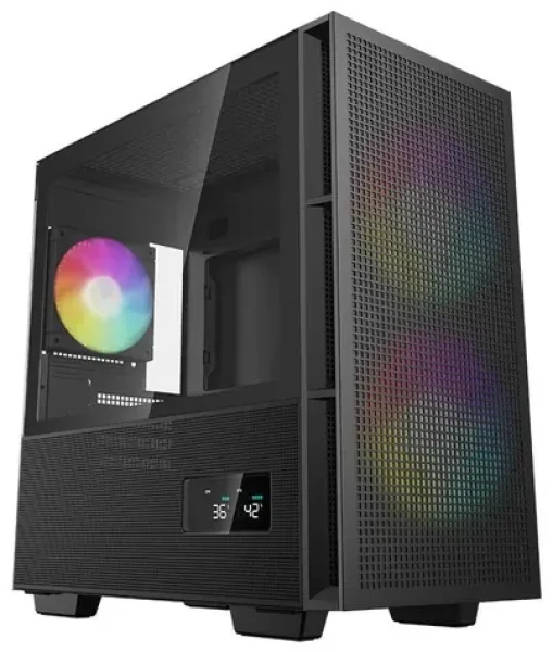 DEEPCOOL CH360 DIGITAL čierna / mATX / 1x USB-A 3.0 / 1x USB-C 3.0 / 2x 140mm / 1x 120mm / displej / bez zdroja (R-CH360-BKAPE3D-G-1)