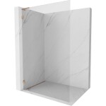 MEXEN/S - Lunar L Sprchová zástena WALK-IN ľavá 50 x 200, transparent 8 mm, meď kartáčovaná 830L-050-000-65-00-L