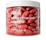 Vilgain Mandle v čokoláde – biela čokoláda v malinovom prášku 250 g