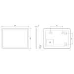 SAPHO - Zrkadlo NYX s LED osvetlením 60x80cm NY060
