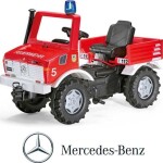 Rolly Toys Rolly Toys Unimog Mercedes Benz auto na pedále Straż + Kogut