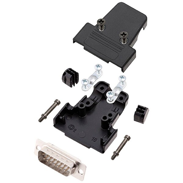 Encitech TRI-P-15-DBP-W-K 6355-8036-02 sada D-SUB kolíkové lišty 180 ° Pólov: 15 spájkovaný 1 ks; 6355-8036-02
