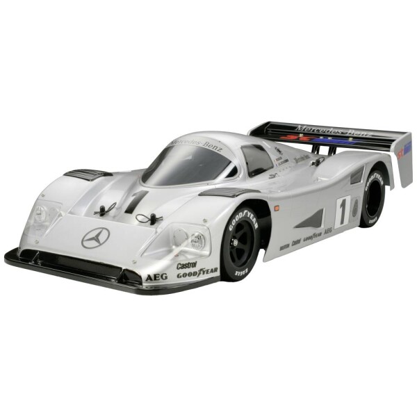 Tamiya Mercedes-Benz C11 1990 strieborná 1:10 RC model auta elektrický pretekárske auto zadný 2WD (4x2) BS; 47484