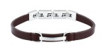 Trussardi Pánsky náramok z hnedej kože T-Leather TJAXZ07