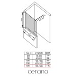 CERANO - Sprchová zástěna Walk-in Onyx Half Cube L/P - 8 mm - hranatá vzpěra - chrom, transparentní sklo - 120x100 CER-978625
