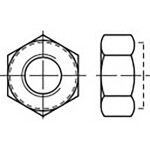 TOOLCRAFT TO-6864516 šesťhranné matice M10 DIN 982 Ušlechtilá ocel V2A A2 100 ks; TO-6864516