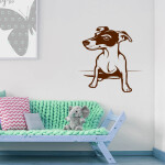 Veselá Stena Samolepka Pes Jack Russell Terrier Farba: zelená, Veľkosť: 100 x 75 cm