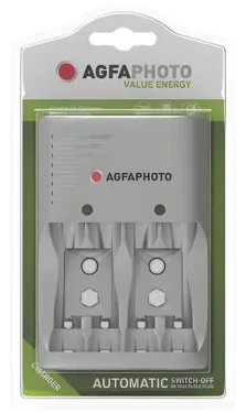 AGFAPHOTO Value Energy šedá / Nabíjačka batérií / AA, AAA, 9V / 2 sloty / LED indikácia (140-849959)