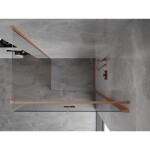 MEXEN/S - Mist-F sprchovací kút skladacie dvere pravá 85 x 95, transparent, meď kartáčovaná 8A6T-085-095-65-00-P