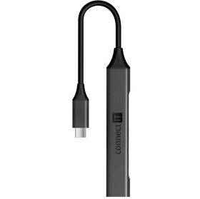 CONNECT IT CHU-4050-AN USB C húb sivá / 1x USB 3.0 / 3x USB 2.0 (CHU-5050-AN)