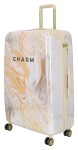 Veľký škrupinový kufor Charm London 23169 L Cream