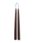 Ferm LIVING Sviečka Dipped Candles Brown – set 2 ks