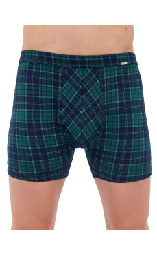Pánske tmavozeleno-modré boxerky Cornette Prime 904/121 - Cornette XXL tmavě modrá-zelená