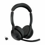 JABRA Evolve2 55 (25599-999-899) čierna / Slúchadlá / mikrofón / ANC / USB-C / Bluetooth / stojanček / MS Stereo (25599-999-899)