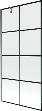 MEXEN/S - Next vaňová zástena FIX 90 x 150, čierna vzor, grafit kartáčovaná 895-090-000-00-77-66