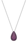 Brosway Strieborný náhrdelník Tear Drop Passion Ruby Fancy FPR120