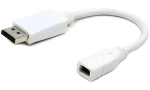 Gembird redukcia mini DisplayPort samica - DisplayPort samec biela / Redukcia / DisplayPort 1.1a (GMBAMDPFDPM001W)