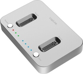 LogiLink LogiLink USB 3.2 Gen 2 Duale M.2 NVMe Dockingstation silber