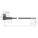 Turck WKC4.4T-5/TXL pripojovací kábel pre senzory - aktory, 6625516, piny: 4, 5 m, 1 ks; 6625516