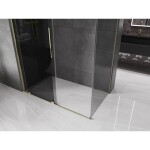 MEXEN/S - Velár sprchovací kút, posuvné dvere 160 x 90, grafit, zlato 871-160-090-41-50