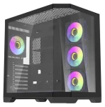 DarkFlash FT418 PRO čierna / ATX / 7x ARGB ventilátor / 3x tvrdené sklo / 1x USB 3.0 1x USB 2.0 / bez zdroja (FT418 PRO Black)