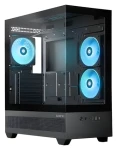 Chieftec VISTA GT-01B-OP čierna / Midi PC skriňa / ATX / 2x tvrdené sklo / 3x 120mm A-RGB / USB-C / Bez zdroja (GT-01B-OP)