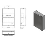 SAPHO - MIRRÓ galérka s LED osvetlením, 50x70x16cm, ľavá/pravá, biela MC050-0030