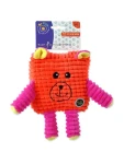 BeFun Calypso štvorec oranžová / Hračka pre psov / fleece / senior / 12,5 cm