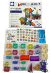 Mamido Mamido Farebná magnetická stavebnica s autíčkami 139 dielikov MT1590
