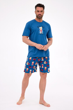 PÁNSKE PYŽAMO KR 326/296 BOXERKY džínovina M