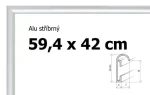 BFHM Rám na puzzle A2 hliníkový strieborný